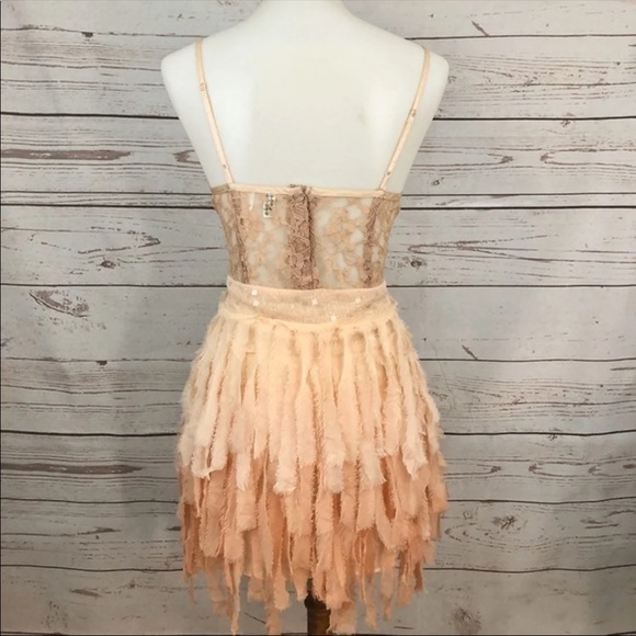Free People Pink Ombré Feather Dress - Picture 8 of 8